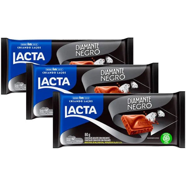 Lacta Barra de Chocolate Diamante Negro (3x80g)